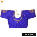 Royal blue With Aari Embroidery work Women Readymade Blouse
