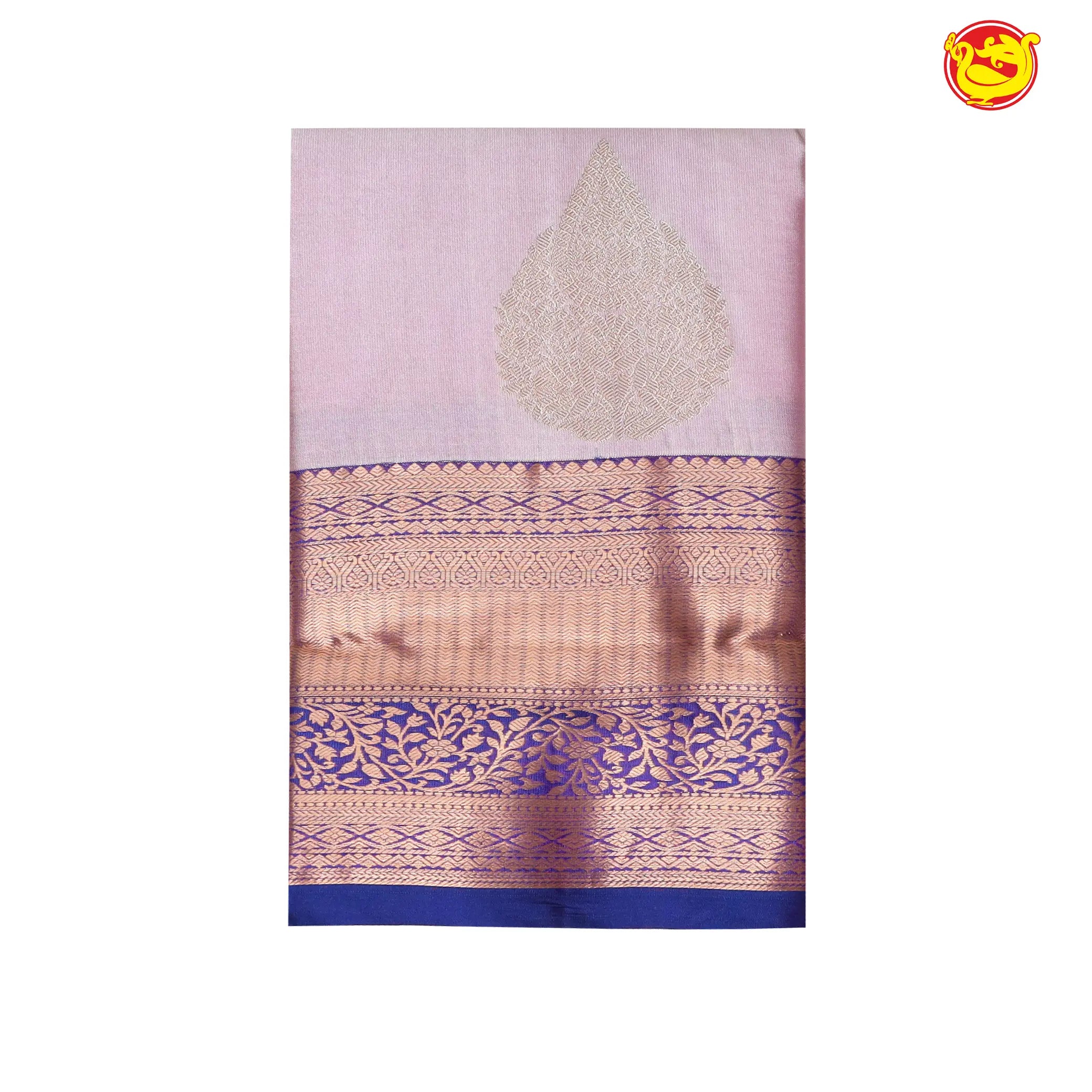 Baby Pink with Navy Blue Soft Silk Saree