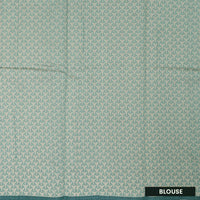 Medium Aqua With Sandal Zari  Silk Cotton Saree