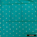 Pale Green with Blue  Soft Silk Saree