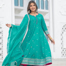 Ramar Green with Pink Ladies Branded Readymade Sharara Set