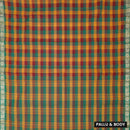Multi Colour Small Checked Pattern Pure Chettinad Cotton Saree without Blouse
