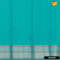 Maroon with aqua blue Traditional Soft Silk Saree