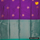 Dark Purple with Green Soft Silk Saree - Thenianantham