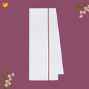 White with Red Fancy Border Single Layer Cotton Men’s Dhoti
