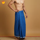 Royal Blue -Men’s Plain Cotton Lungi – Soft & Comfortable