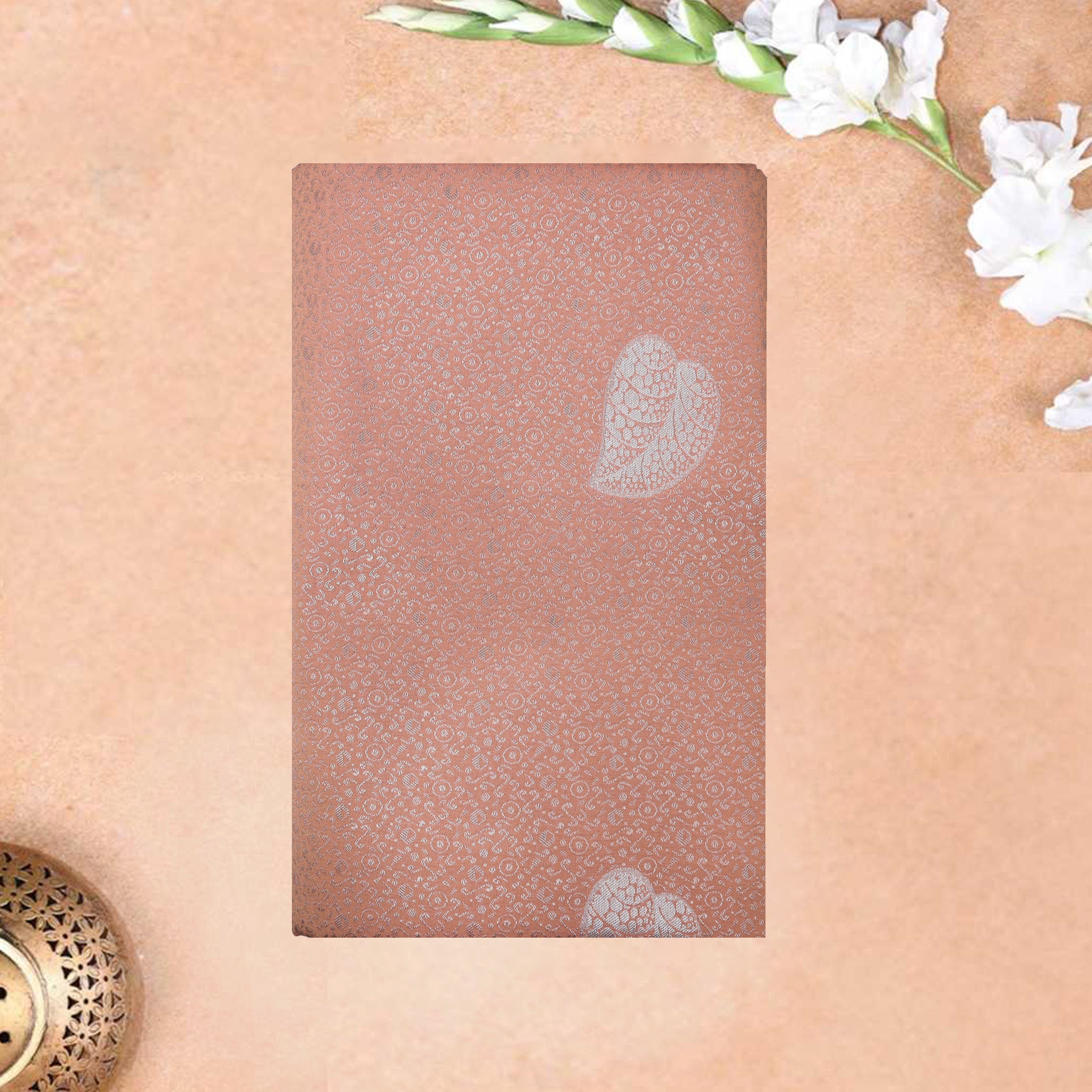 Peach Colour Soft Silk Saree