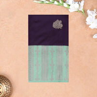 Dark Purple With Pale Green Soft Silk