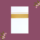 White with Golden  Border Single Layer Cotton Men’s Dhoti
