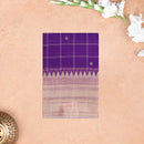 Violet With Gold Zari Premium Quality Pure Cotton Saree