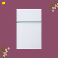 White with Green Fancy Border Single Layer Cotton Men’s Dhoti