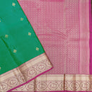 Green With Pink Yuvana Semi Soft Silk Saree