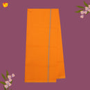 Orange With Blue Border Men’s Kaavi Temple Wear Dhotis
