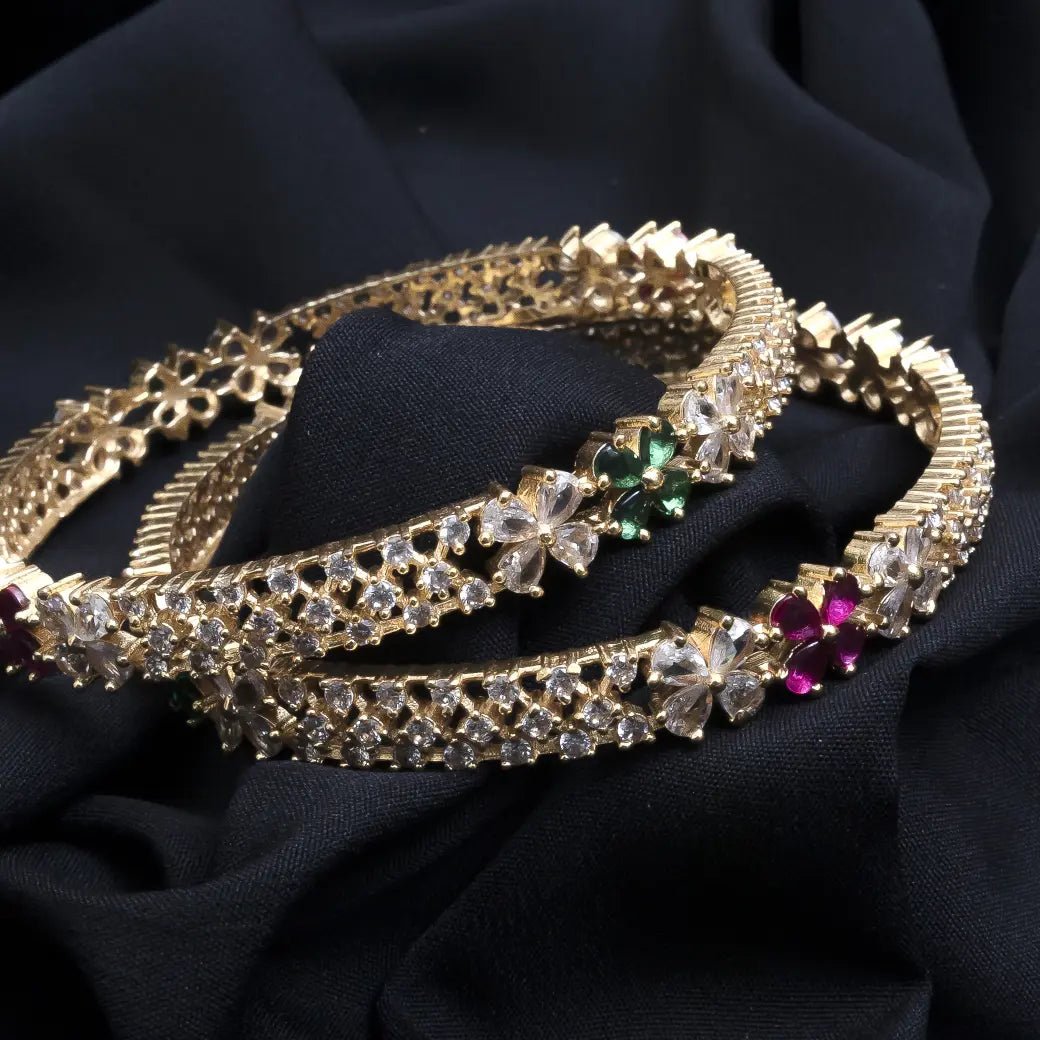 Pair of American diamond bangles