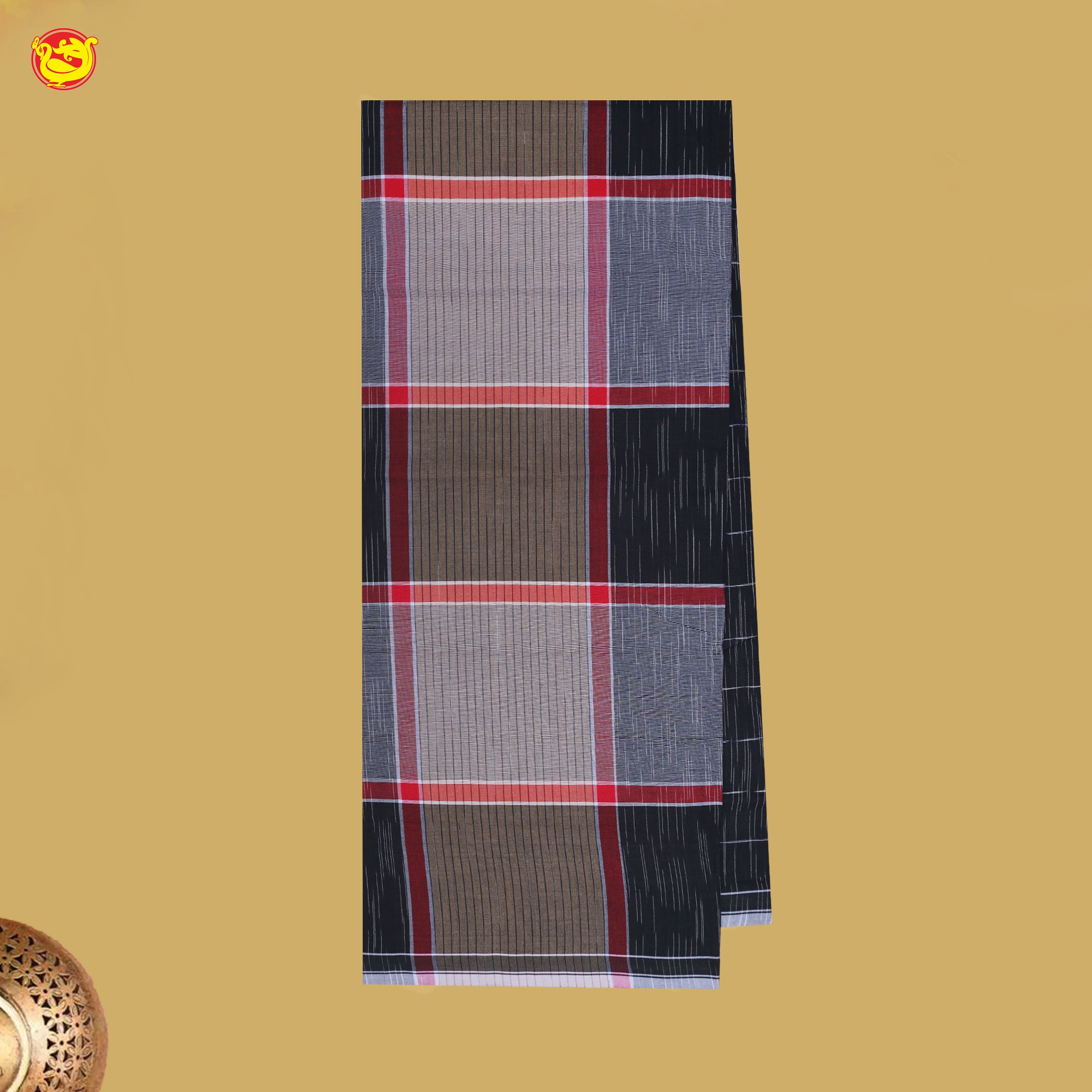 Men’s Checked Cotton Stitched Lungi