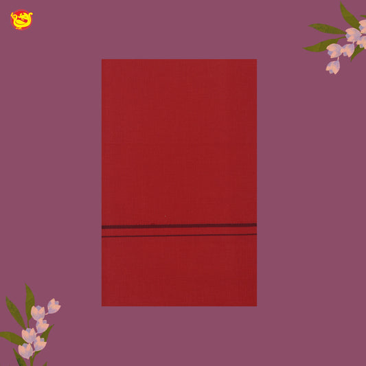 Red  With Brown Border Men’s Temple Wear Dhotis