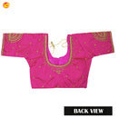 Pink With Aari Embroidery work Women Readymade Blouse