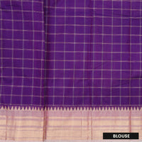 Violet With Gold Zari Premium Quality Pure Cotton Saree