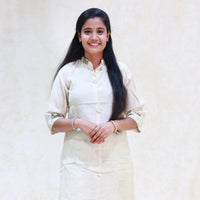 Aadhira- off-white Ladies Branded Co-ord-set Readymade