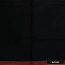 Black with Light Red Negamam Cotton Saree