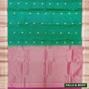 Green With Pink Yuvana Semi Soft Silk Saree