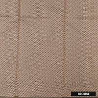 Dark Brown With Sandal Zari  Silk Cotton Saree