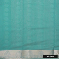 Sandal With Green Silk Cotton Saree