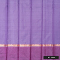 Sea Blue With  Purple Border Silk Cotton Saree