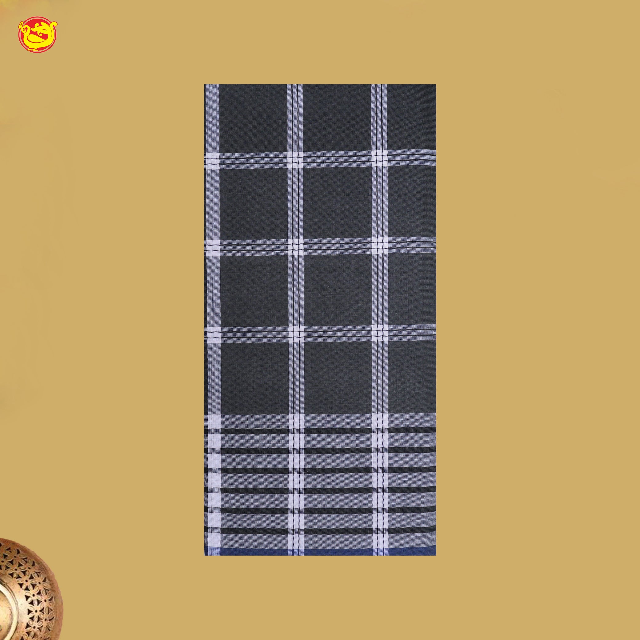 Men’s Checked Cotton Stitched Lungi