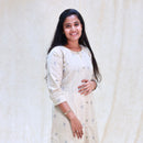 Thenmozhi-off-white Ladies Branded Umbrella Top Readymade