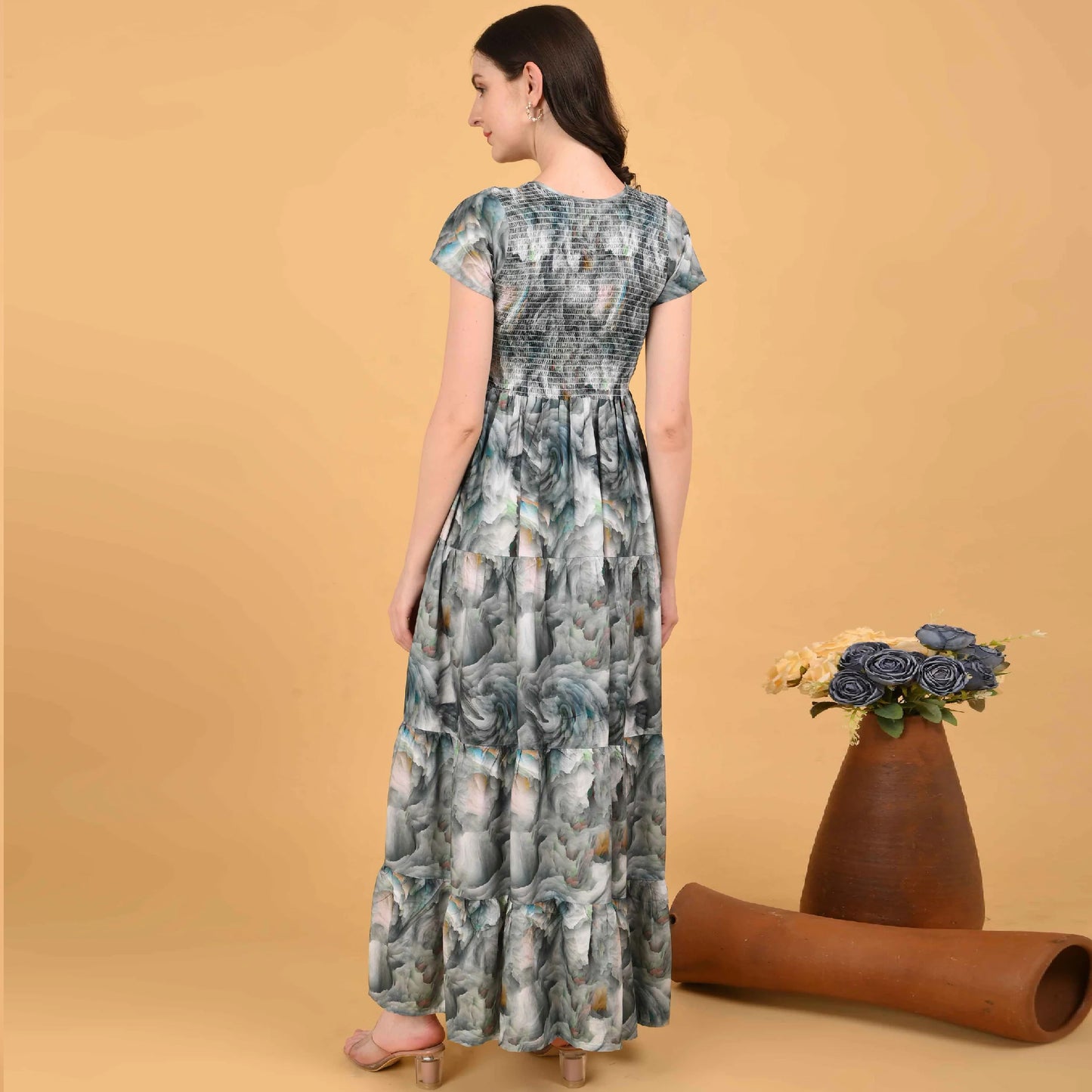 Gray Colour Women’s Nighty