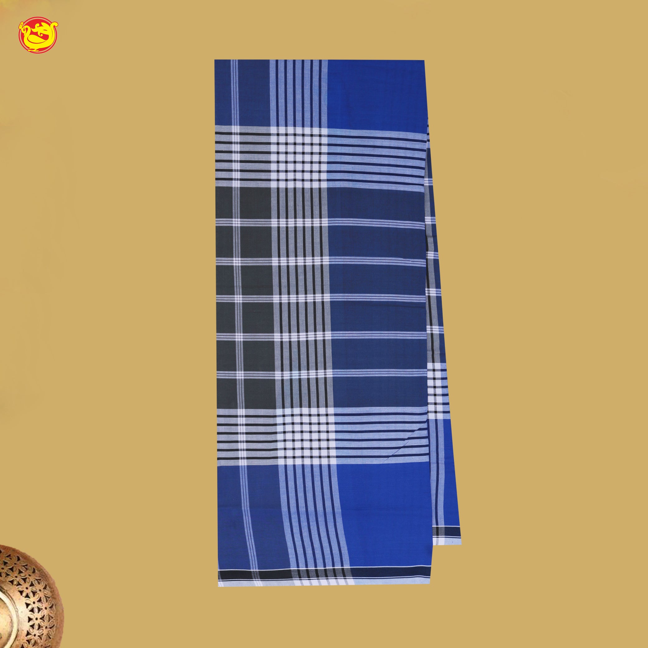 Men’s Checked Cotton Stitched Lungi