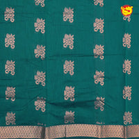 Teal green With Maroon Kalyani Cotton Saree