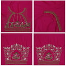 Pink Bridal Aariwork Blouse - Thenianantham