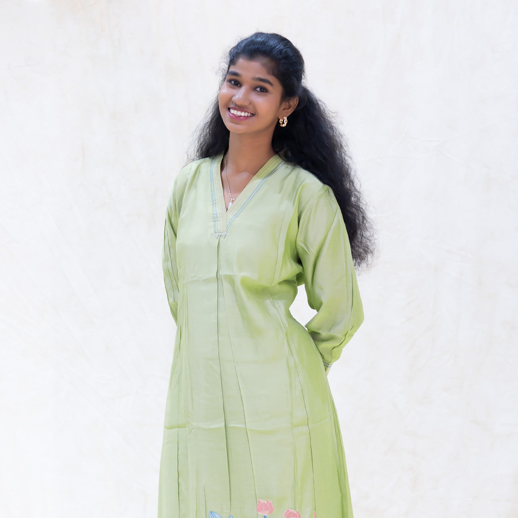 Poovizhi- Pistachio Green  Ladies Branded Co-ord-set Readymade