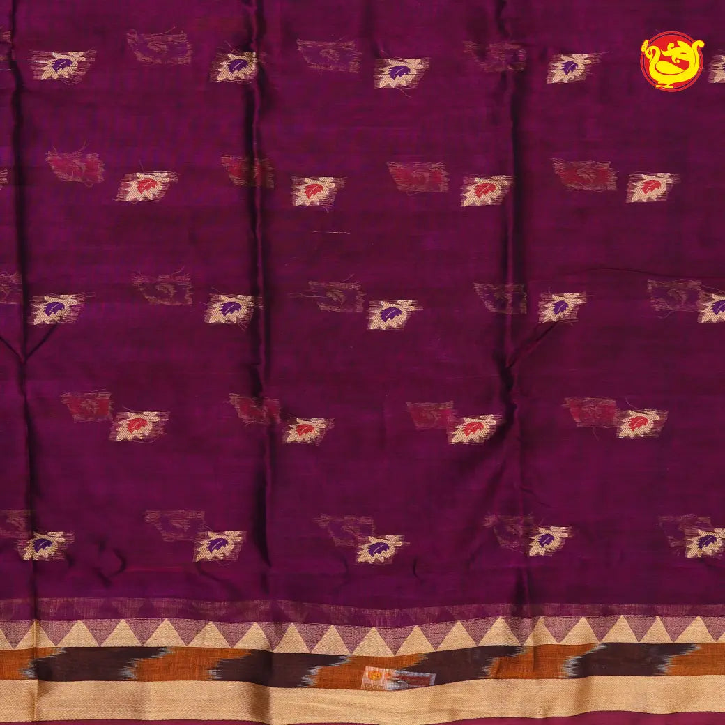 Multicolour  Pure Bengal Cotton Saree without Blouse