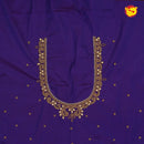 Purple Bridal Aariwork Blouse - Thenianantham