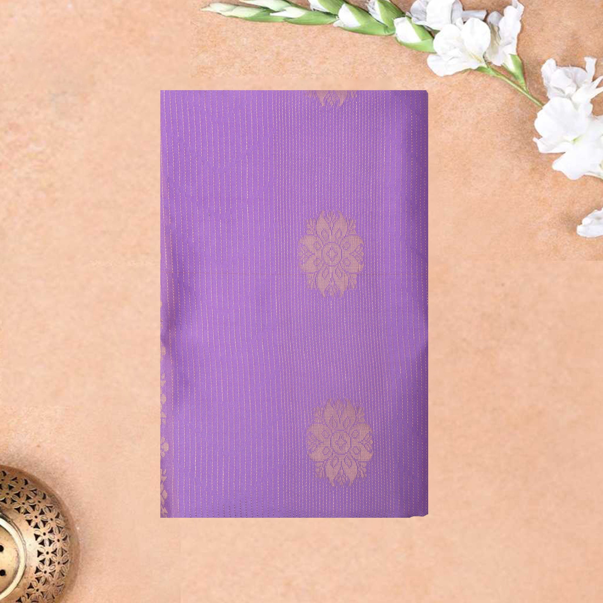 Grape With Tan Soft Silk Saree