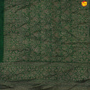 Dark Green With Floral Motifs Copper Zari Khadi Banarasi Tussar Silk Saree - Thenianantham