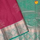 Red with Green  Soft Silk Saree