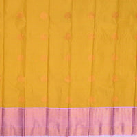 Yellow with Lavender Art Silk Saree