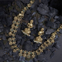 Lakshmi Coin aaram with a pair of jhumkas - Thenianantham