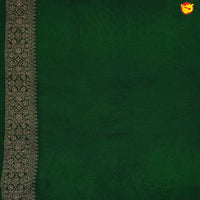 Dark Green With Floral Motifs Copper Zari Khadi Banarasi Tussar Silk Saree - Thenianantham