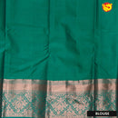 Red with Green  Soft Silk Saree