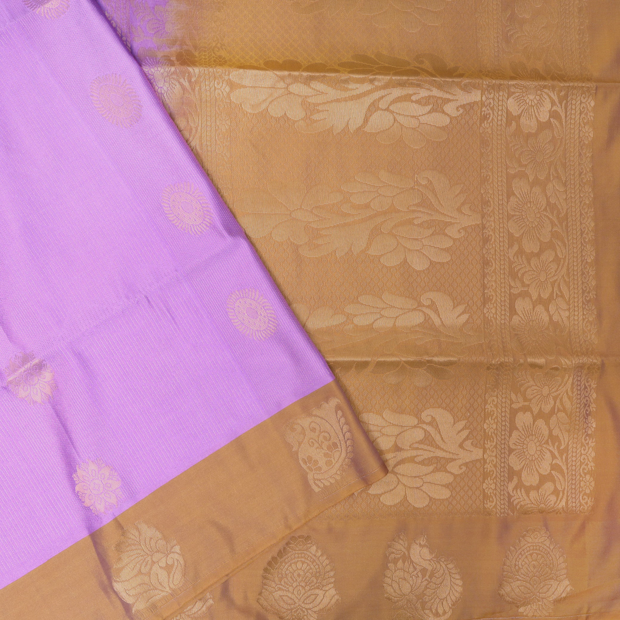 Grape With Tan Soft Silk Saree