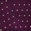 Deep Purple Linen Cotton Saree with Contrast Blouse