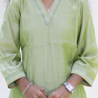 Poovizhi- Pistachio Green  Ladies Branded Co-ord-set Readymade