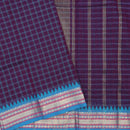 Purple With Blue Premium Quality Pure Cotton Saree