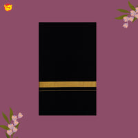 Black With Gold Border  Men’s Temple Wear Dhotis
