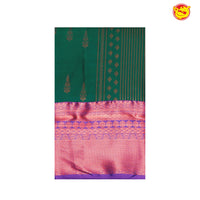 Green with Purple Soft Silk Saree